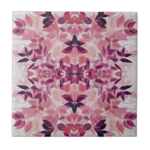 Carrelage 13 Feuille rouge