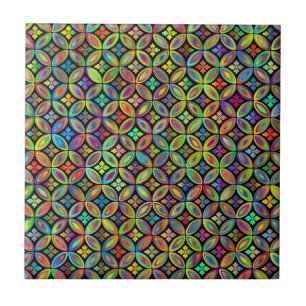 Carreau Carrelage à motifs floraux prismatique