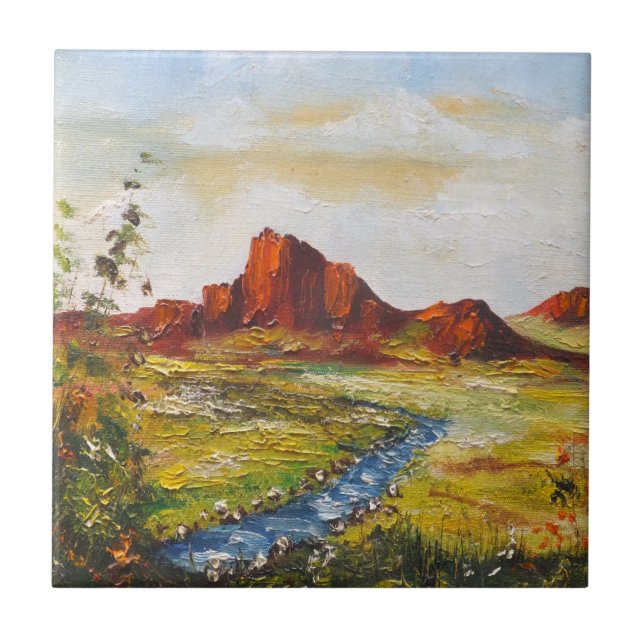 Carreau Carrelage Ann Hayes Peinture Red Rock Canyan (Devant)