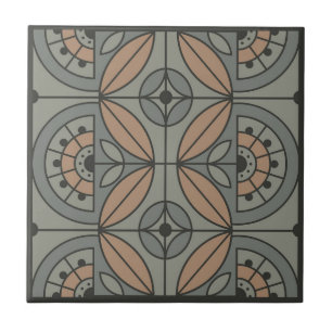 Carreau Carrelage Art déco Floral (crique de pierre et san