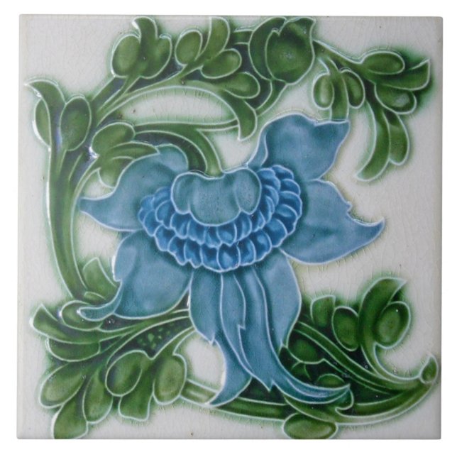Carreau Carrelage Art nouveau cheminée décorative (Devant)