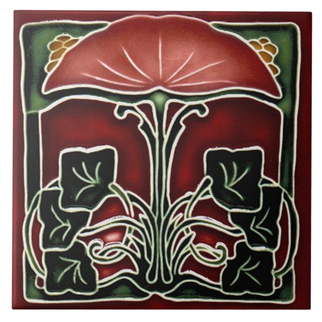 Carreau Carrelage Art nouveau cheminée décorative (Devant)