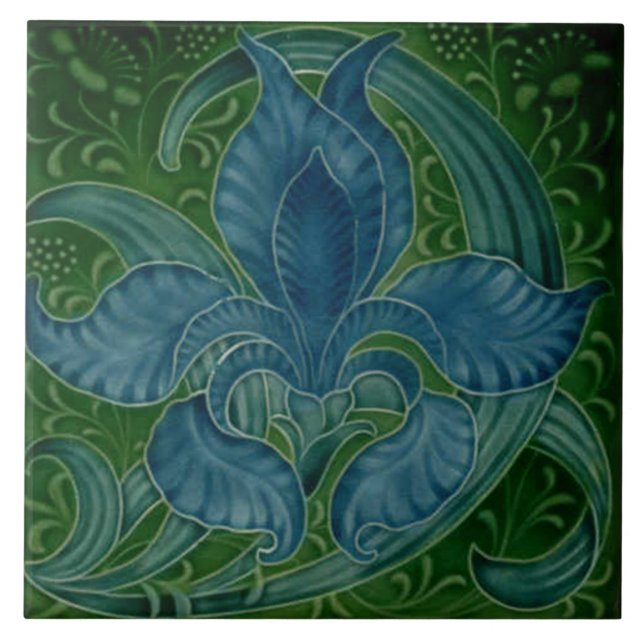 Carreau Carrelage Art nouveau cheminée décorative (Devant)