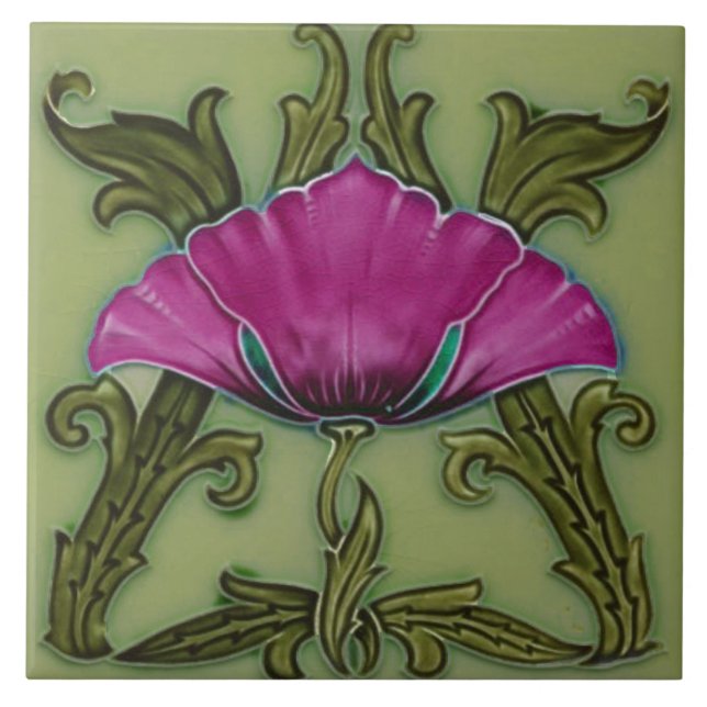 Carreau Carrelage Art nouveau cheminée décorative (Devant)