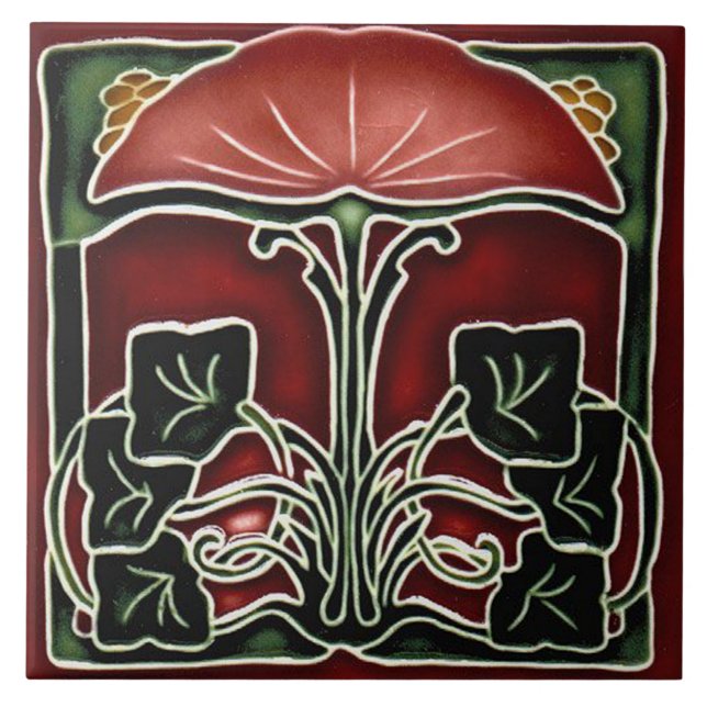 Carreau Carrelage Art nouveau cheminée décorative (Devant)