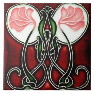 Carreau Carrelage Art nouveau cheminée décorative