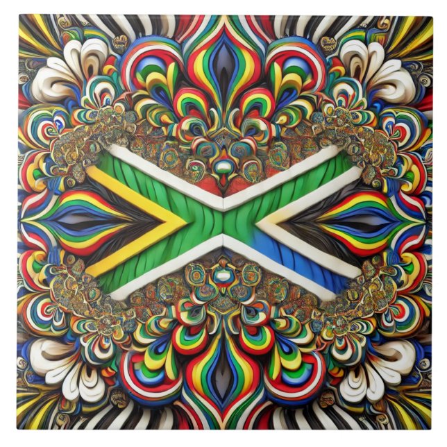 Carreau Carrelage aux couleurs sud-africaines design moder (Devant)