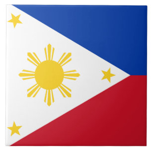 Carreau Carrelage avec drapeau des Philippines