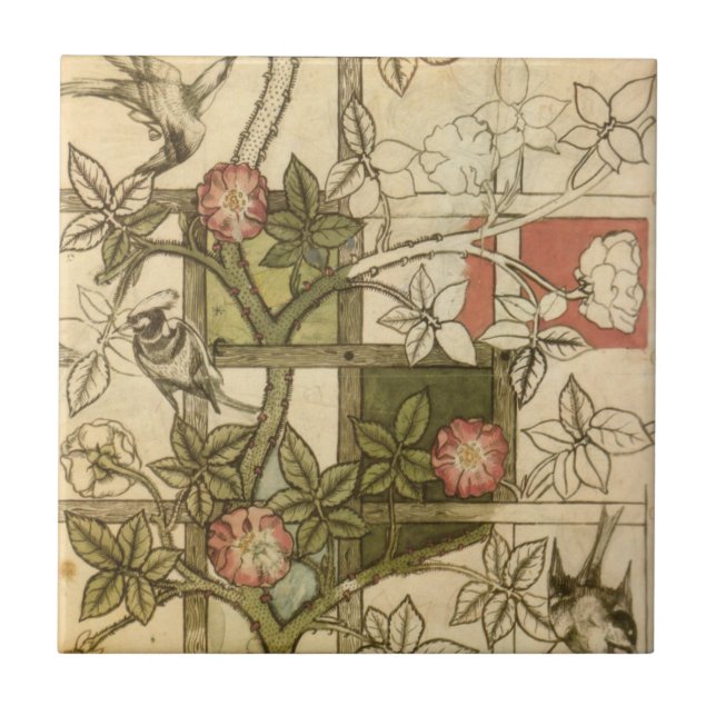 Carreau Carrelage avec Trellis design par William Morris (Devant)