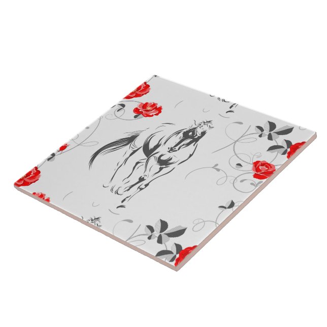 Carreau Carrelage baroque à cheval (Côté)