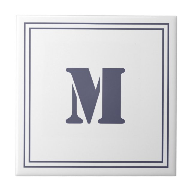 Carreau Carrelage blanc monogramme (Devant)