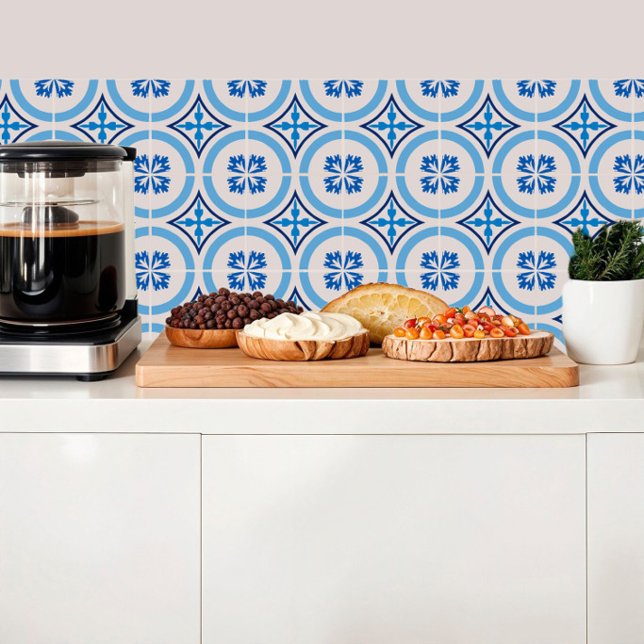 Carreau Carrelage bleu méditerranéen (Créateur téléchargé)