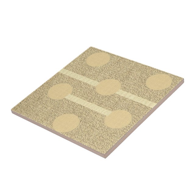 Carreau Carrelage céramique Cercles circulaire beige (Côté)