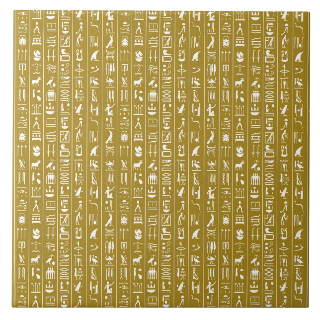 Carreau Carrelage céramique Hiéroglyphes égyptiens sur Gol (Devant)