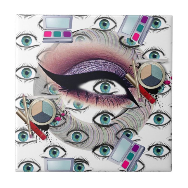 Carreau Carrelage céramique maquillage ombre oeil (Devant)