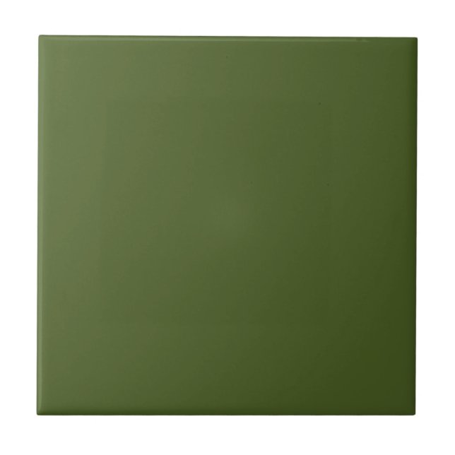 Carreau Carrelage couleur vert de mousse foncée (Devant)