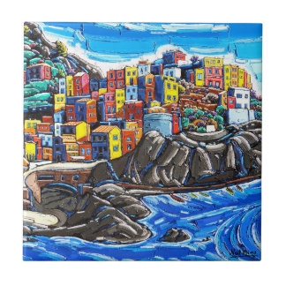 Carreau Carrelage d'art "L'été italien, Manarola"