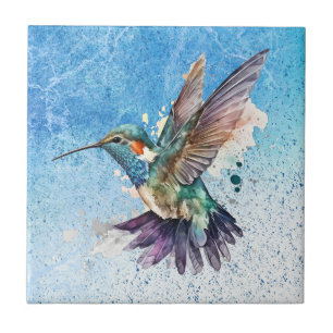Carreau Carrelage de colibri aquarelle