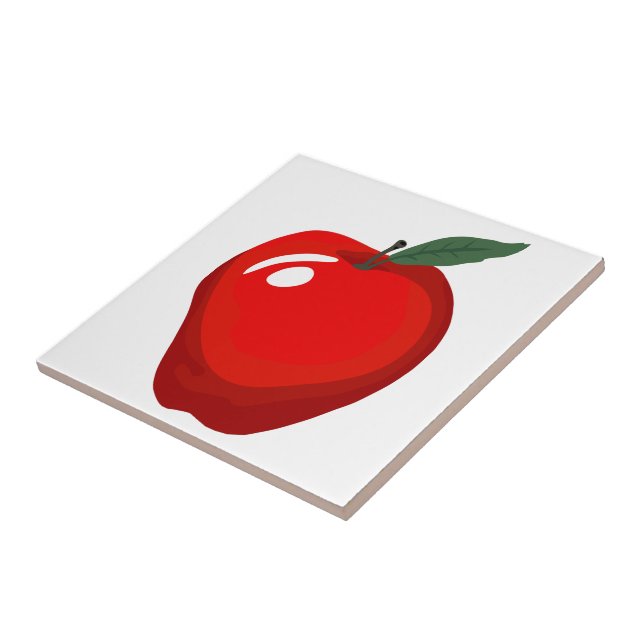 Carreau Carrelage de cuisine rouge pomme (Côté)