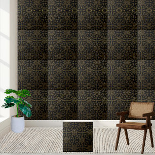 Carreau Carrelage de démarrage géométrique - Motif noir et