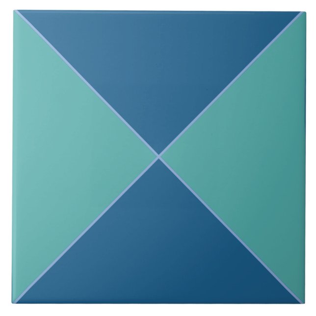 Carreau Carrelage de motif en diamant bleu et vert marocai (Devant)