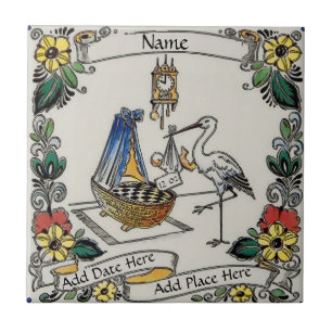 Carreau Carrelage de naissance, Néerlandais, Personnaliser