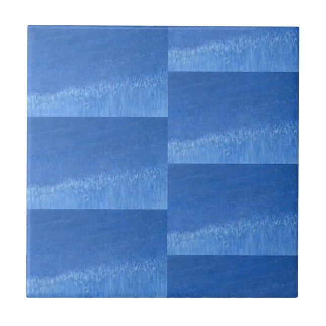 Carreau Carrelage décoratif bleu azur (Devant)