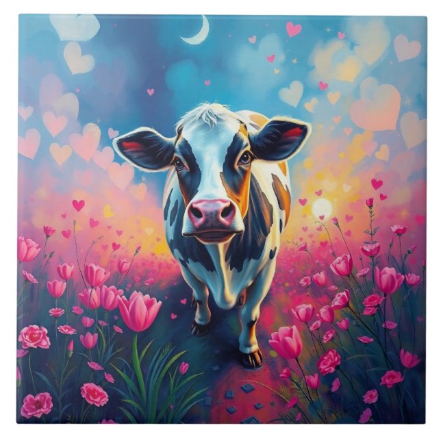 Carreau Carrelage décoratif de la Saint Valentin (Devant)