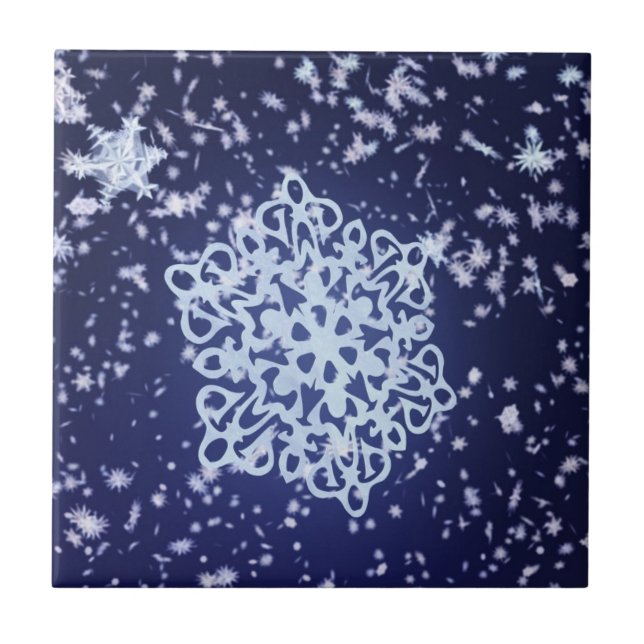 Carreau Carrelage décoratif de nuit en hiver / Trivet (Devant)