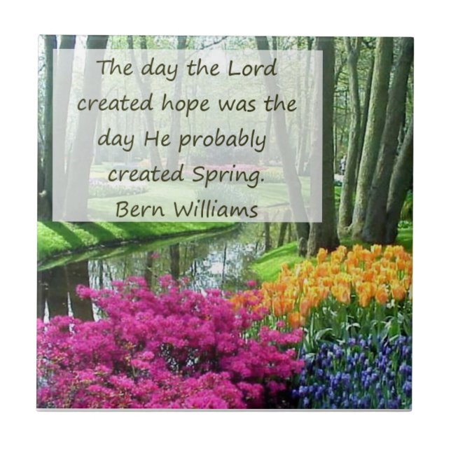 Carreau Carrelage décoratif du printemps et de l'espoir (Devant)