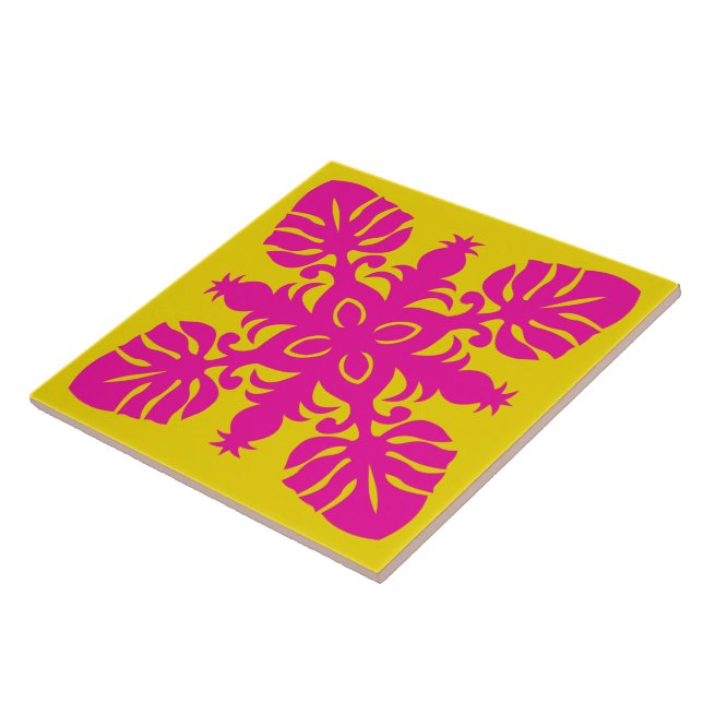 Carreau carrelage décoratif en céramique de style hawaïen (Côté)