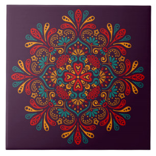 Carreau Carrelage décoratif en céramique Mandala