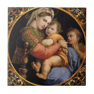 Carreau Carrelage décoratif Madonna della sedia de Raphael