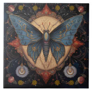 Carreau Carrelage décoratif papillon vintage