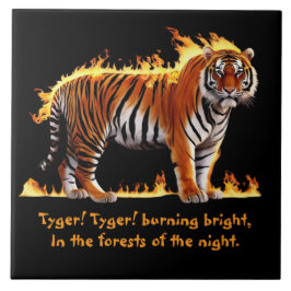 Carreau Carrelage décoratif Tiger Burning