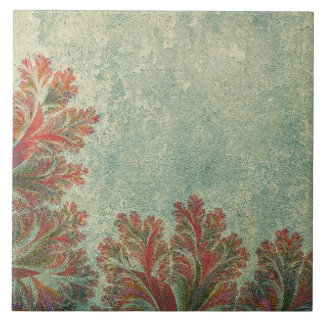 Carreau Carrelage décoratif vintage Duo : vert et rouge