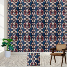 Carrelage d'inspiration scandinave avec motifs flo