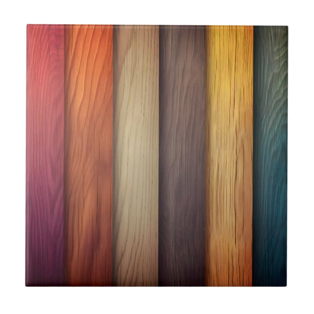 Carreau Carrelage en bois coloré (Devant)