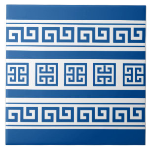 Carreau Carrelage en céramique à clé bleue grecque