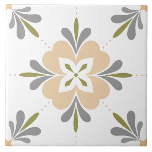 Carreau Carrelage en céramique à fleurs méditerranéennes