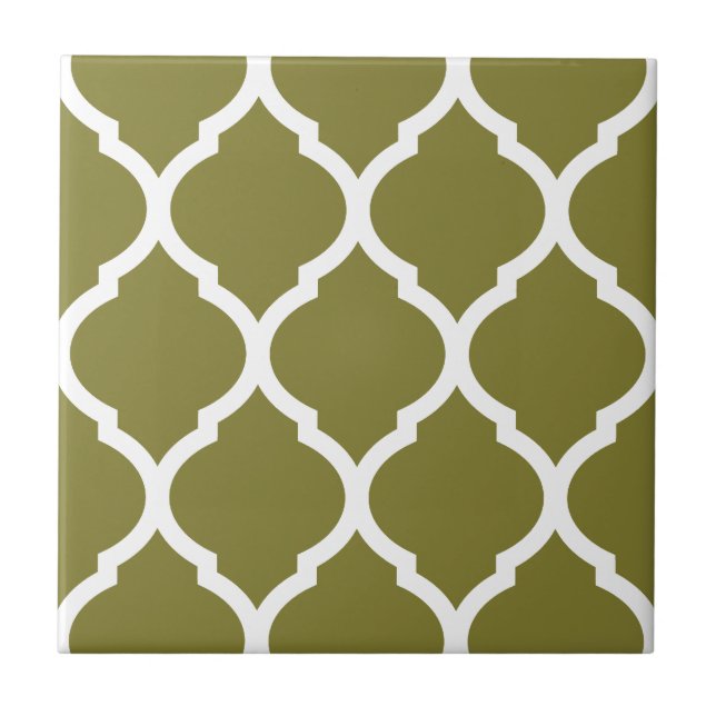 Carreau Carrelage en céramique à motif de Quatrefoil maroc (Devant)