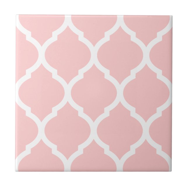Carreau Carrelage en céramique à motif rose marocain (Devant)