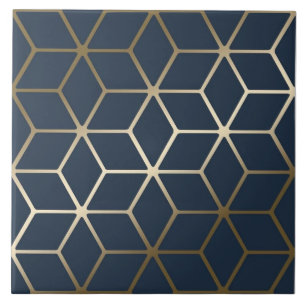 Carreau Carrelage en céramique - Argent géométrique et ble