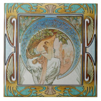 Carrelage en céramique Art nouveau Alphose mucha D