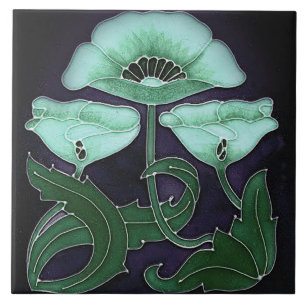 Carreau Carrelage en céramique - Art Nouveau Floral Design