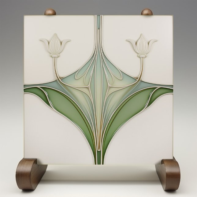 Carreau Carrelage en céramique Art Nouveau Lily Elégance (Créateur téléchargé)