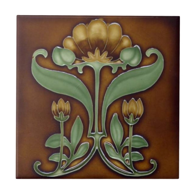 Carreau Carrelage en céramique - Art Nouveau Reproduction  (Devant)