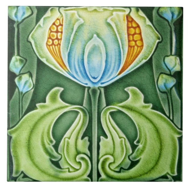 Carreau Carrelage en céramique - Arts et Artisanat Période (Devant)