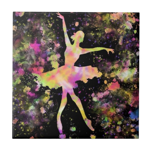 Carreau Carrelage en céramique Ballerina coloré - Peinture (Devant)