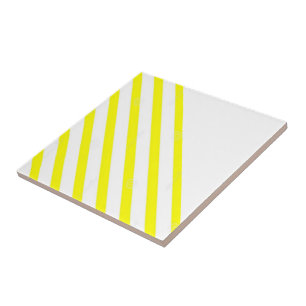 Carreau Carrelage en céramique Bande jaune et blanche